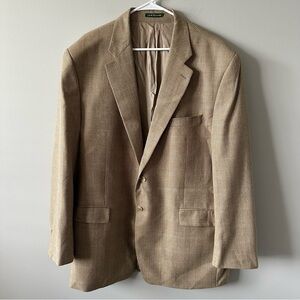 RALPH LAUREN Mens Blazer Sport Coat Casual Jacket Size 48L Wool Silk Suit